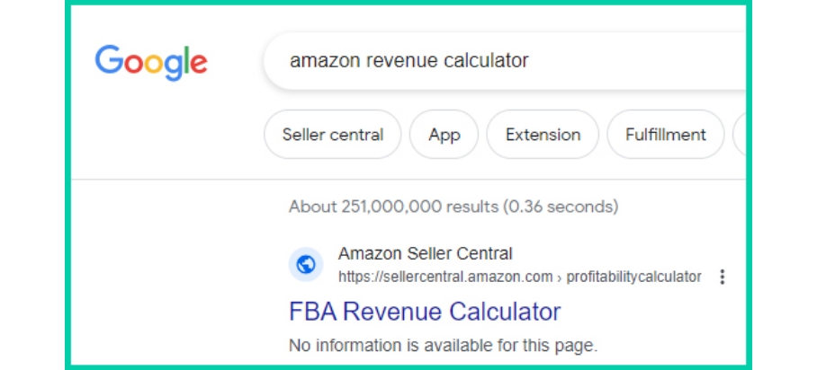 구글 검색결과 - amazon revenue calculator